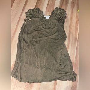 H and M blouse , lace shoulder